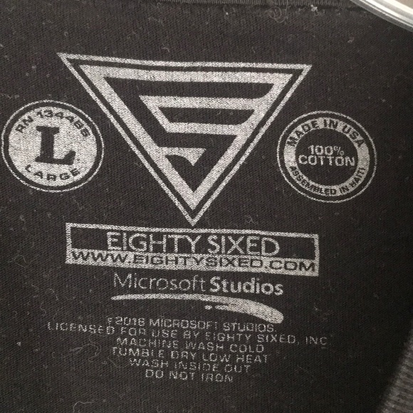 💝 10/$10 💝 Short Sleeve 100% Cotton Black T-shirt Size L - Picture 2 of 4